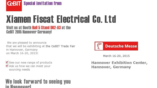Fiscat will be exhibiting at the CeBIT Trade Fair in Hannover, Germany on March 16-20, 2015