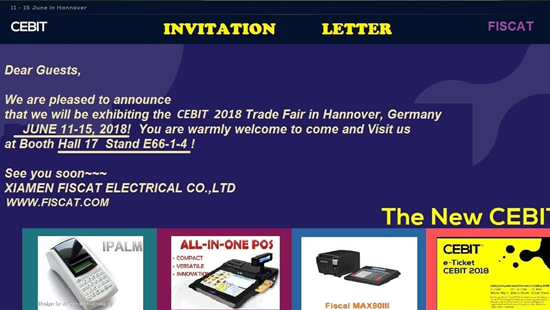 NEW CEBIT 2018 Trade Fair in Hannover, Germany , from June 11 to June 15 - You are Warmly welcome to